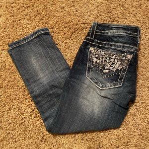 Miss Me Signature Cuffed Capri Denim Size 24